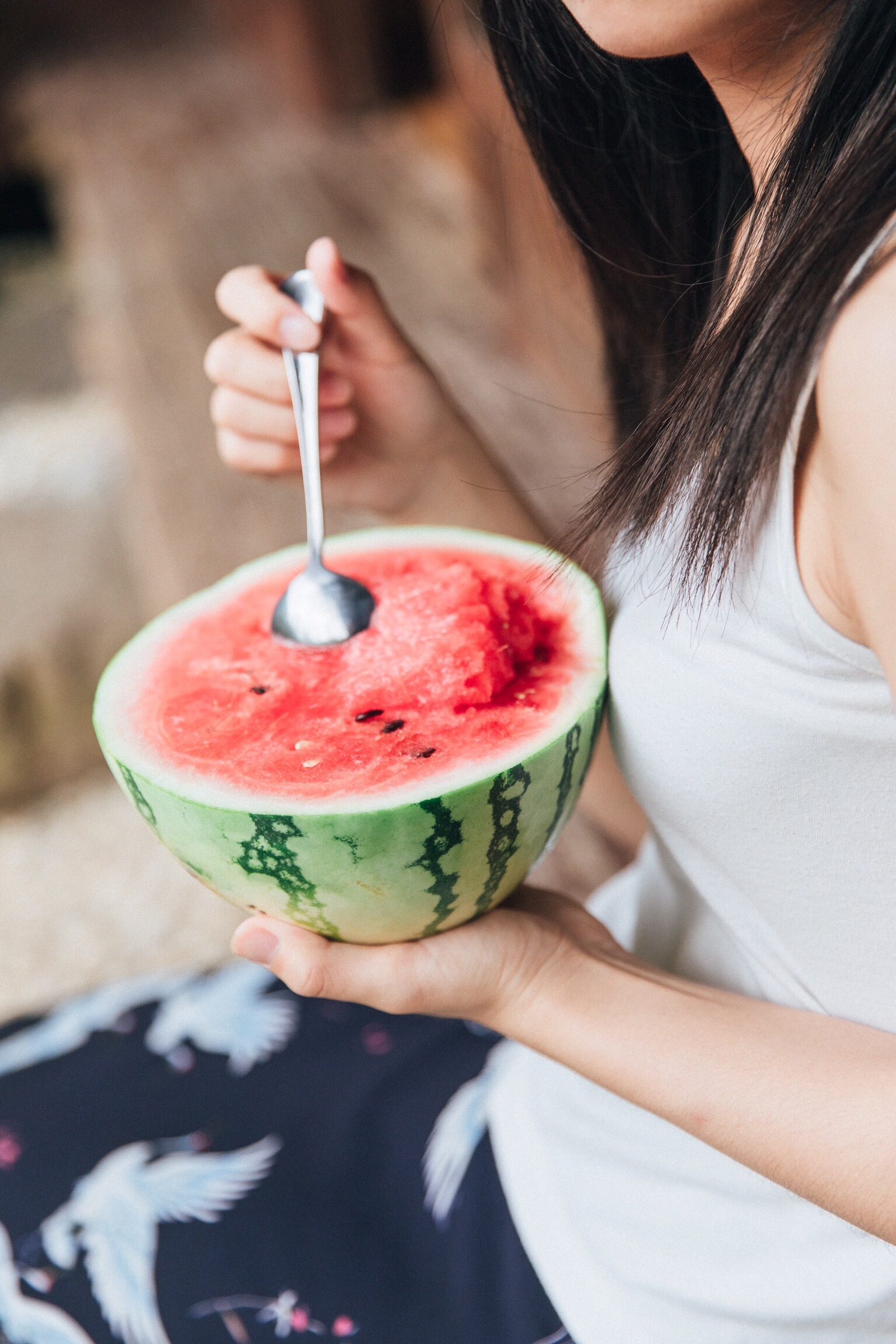 人像摄影 今年最后一次吃西瓜