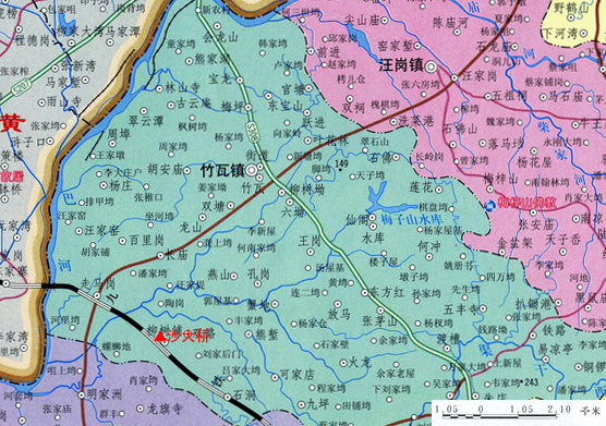 浠水县地图 行政区划图片