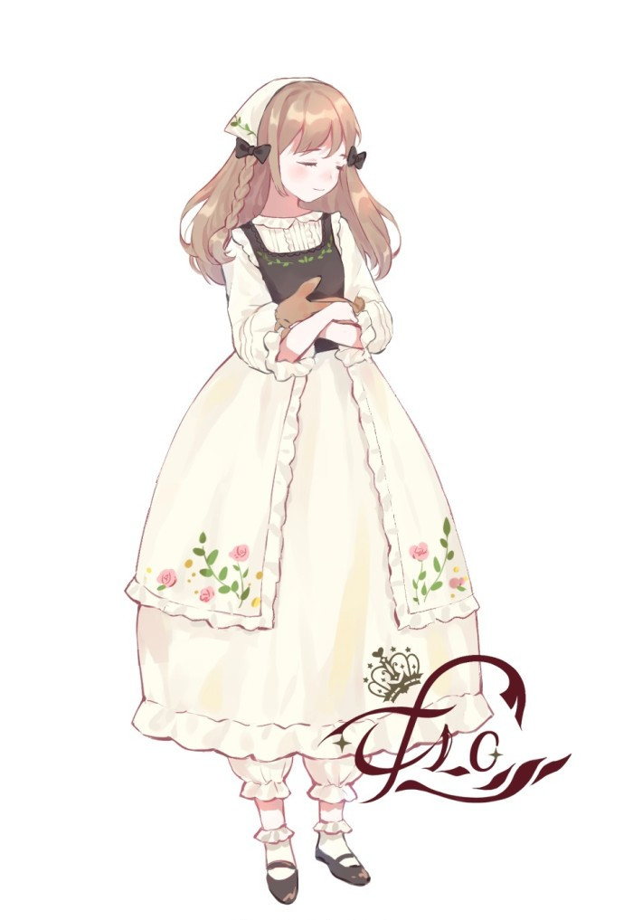 人物绘画"洛丽塔田园风"可爱美丽的女孩子,超漂亮的小裙子