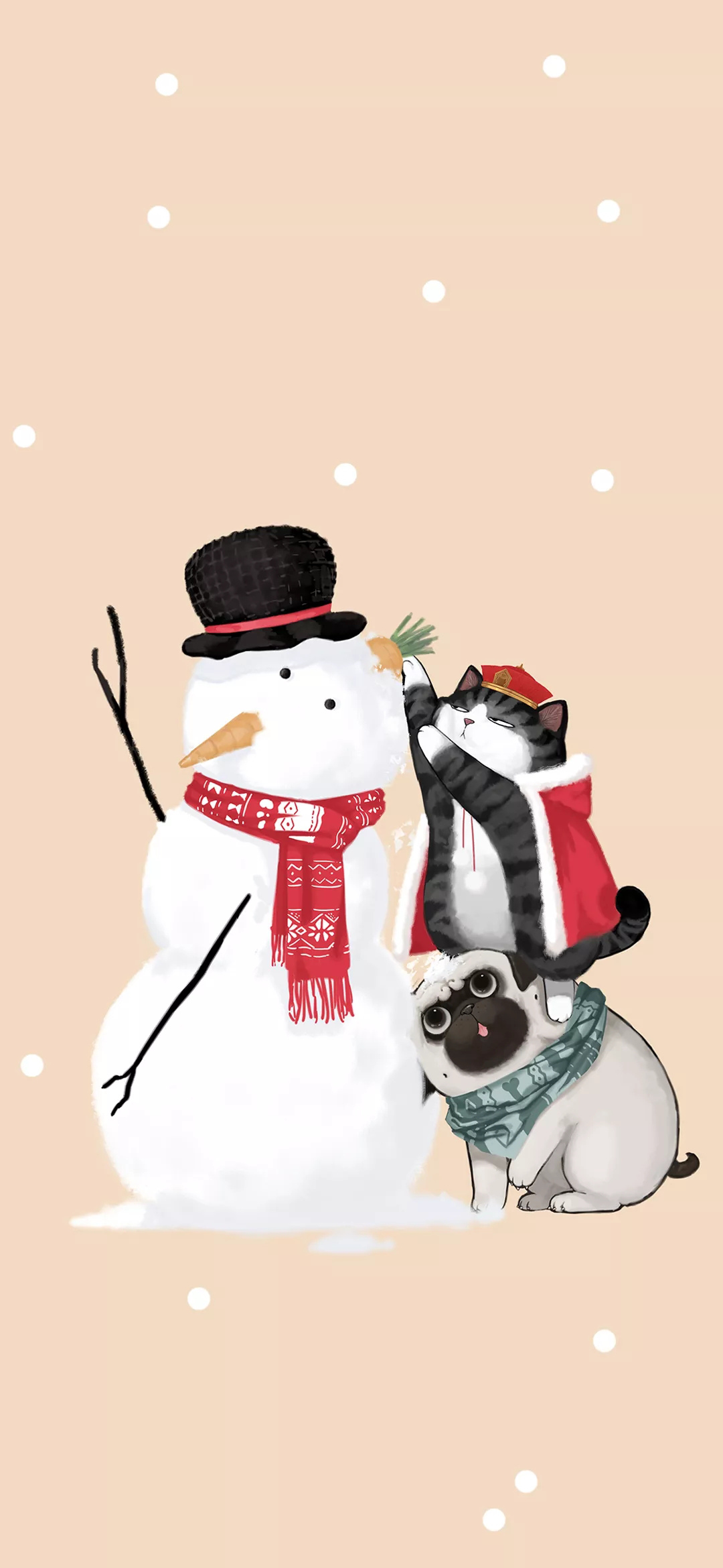 白茶插画师吾皇巴扎黑圣诞节壁纸大放送