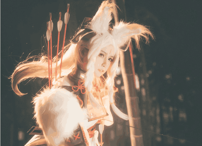 阴阳师白狼cos,相比游戏中的白狼,小姐姐的cos更加可爱!