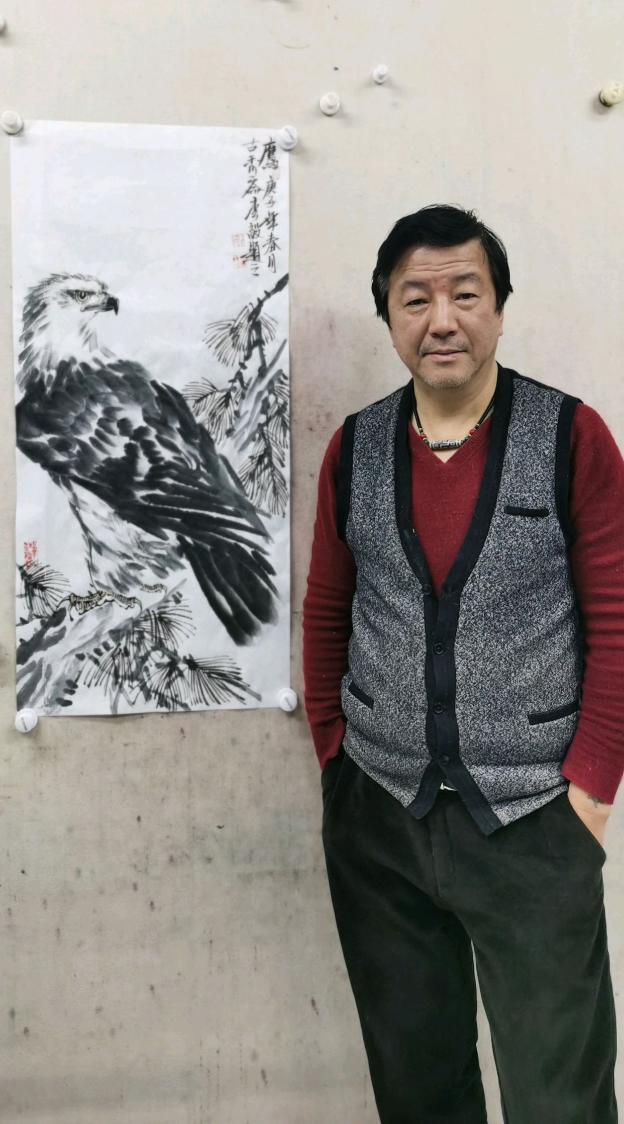 李毅老师《高瞻远瞩》
97×45cm