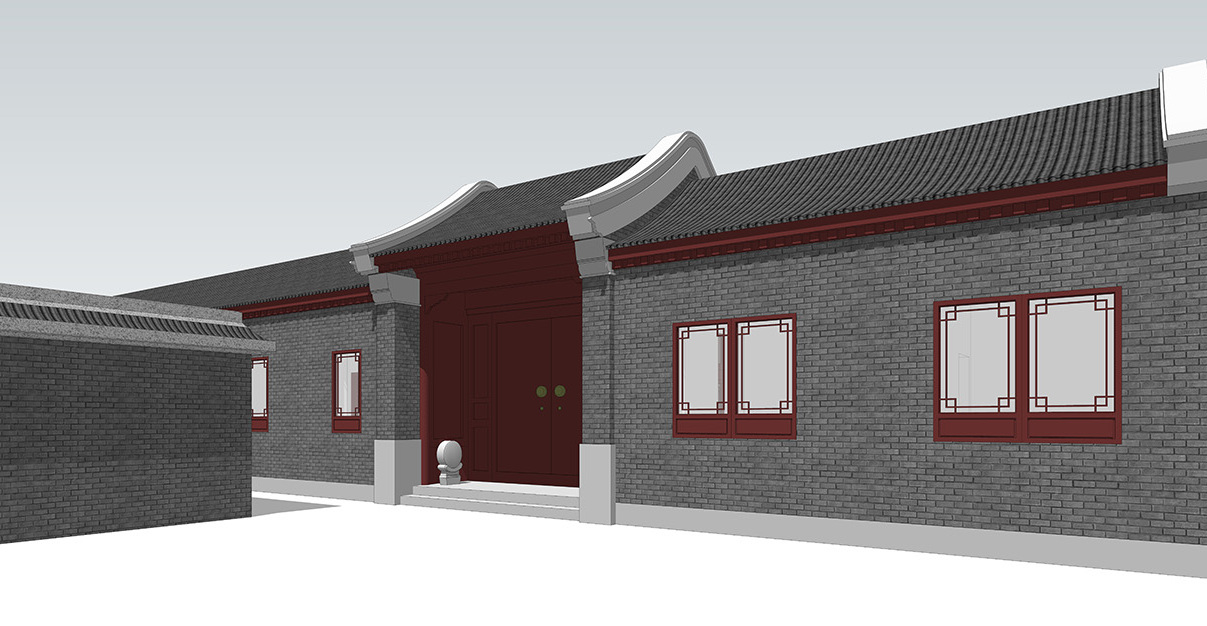 农村别墅设计,富丽堂皇的四合院,犹如住进了古代宫廷的感觉