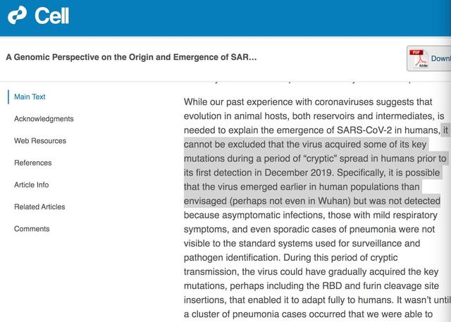 推荐■美国病毒学家：新冠病毒的较弱版本可能已传播数年