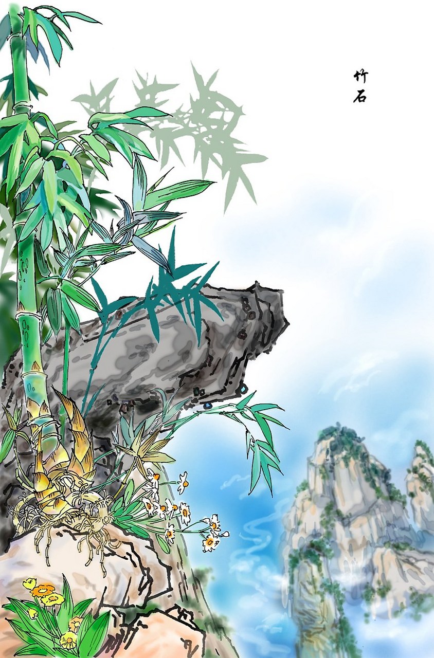 作文诗词积累,这首诗要全诗记下,写作文可常用 郑板桥的《竹石》,题目