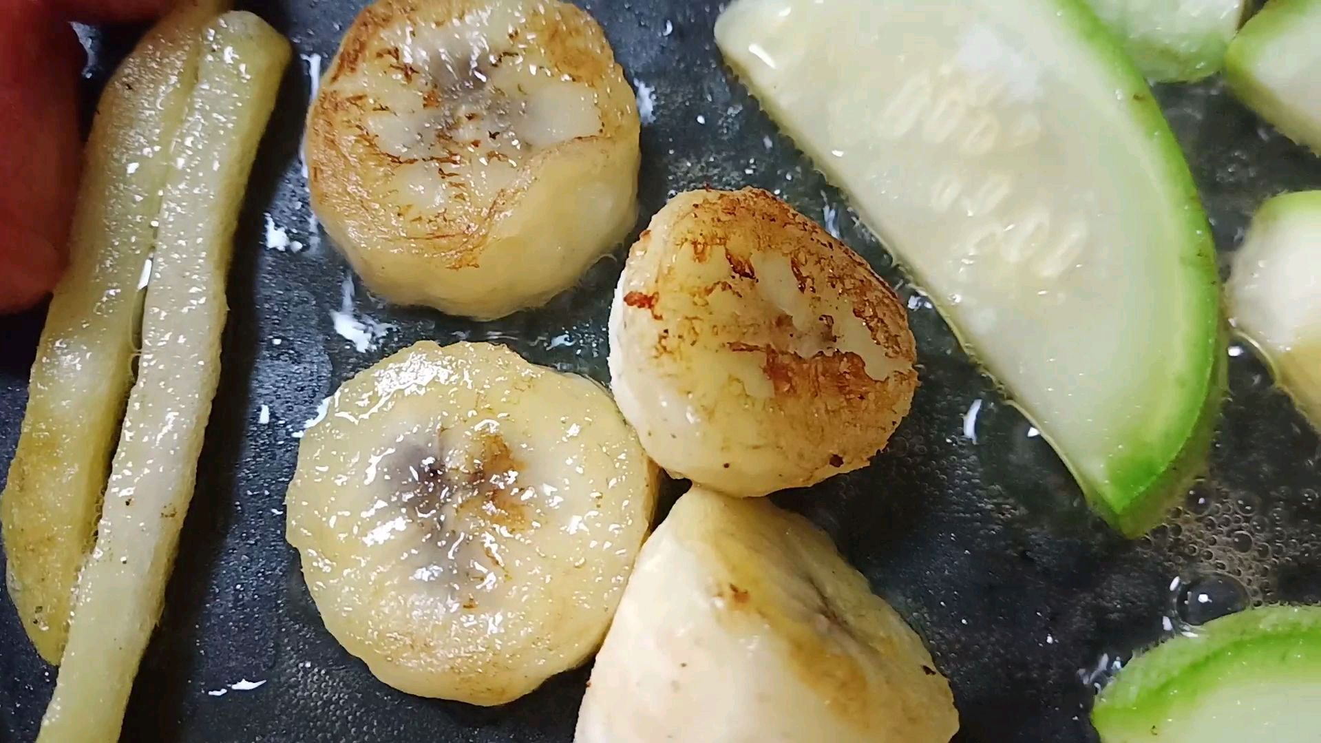 电饼铛烤肉烤香蕉烤蔬菜