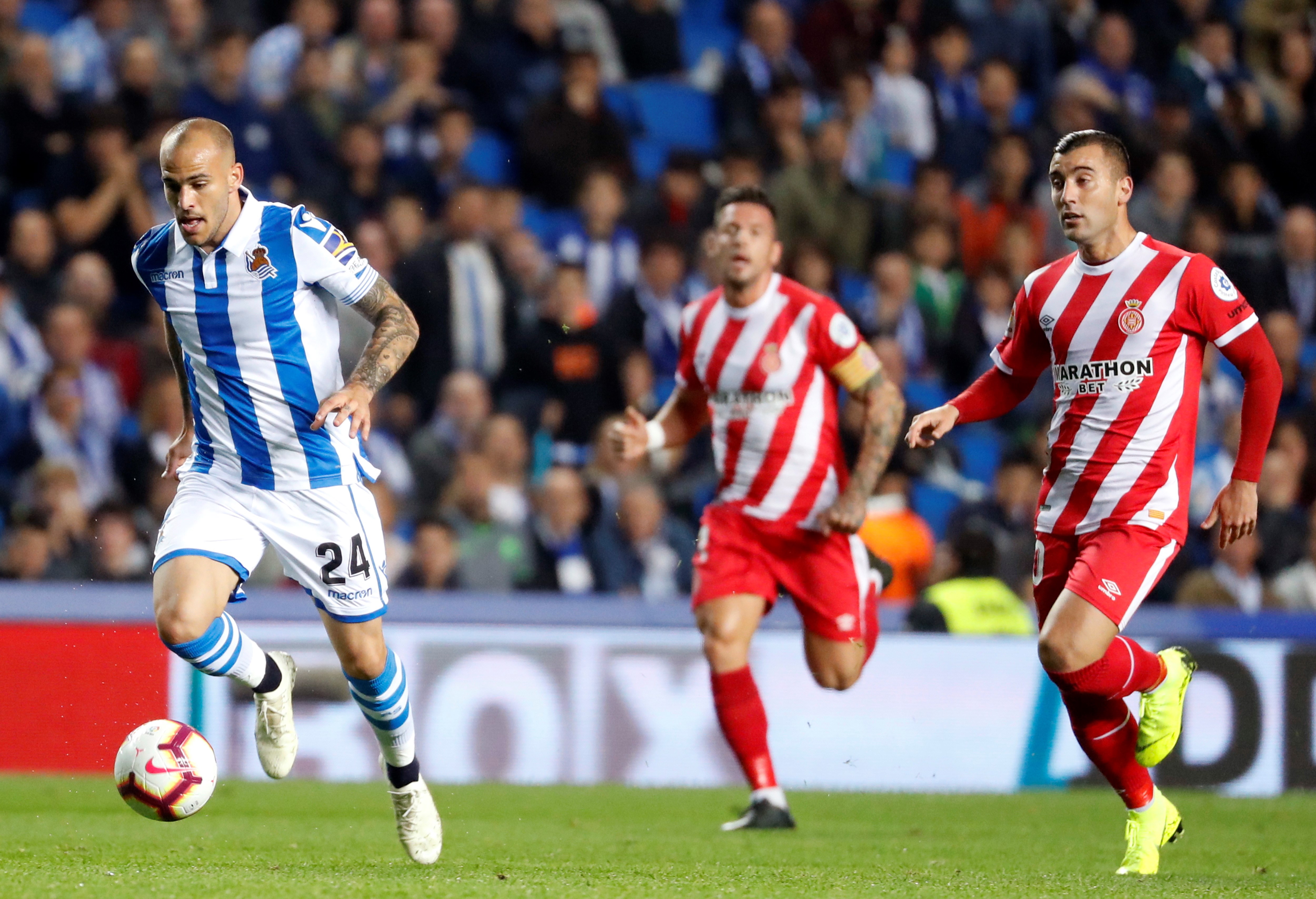 足球——西甲联赛:皇家社会战平赫罗纳