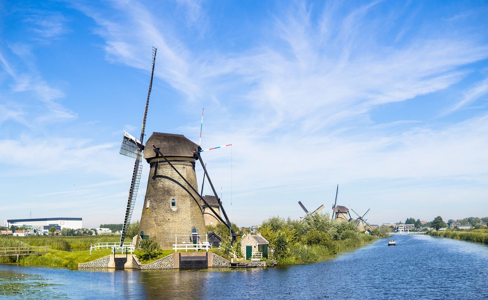 五月的下午阳光和煦,绿草如茵,成群的野鸭游在河面