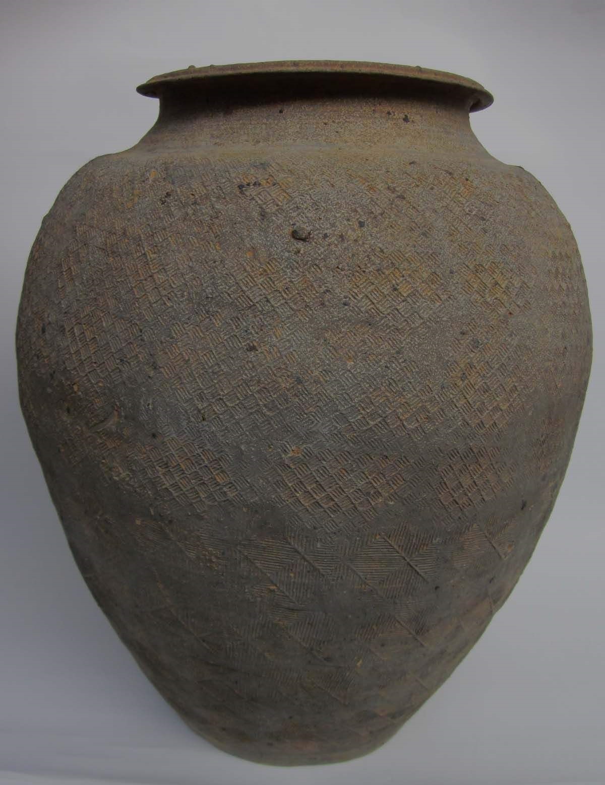 刻符大口尖底灰陶缸——大汶口文化