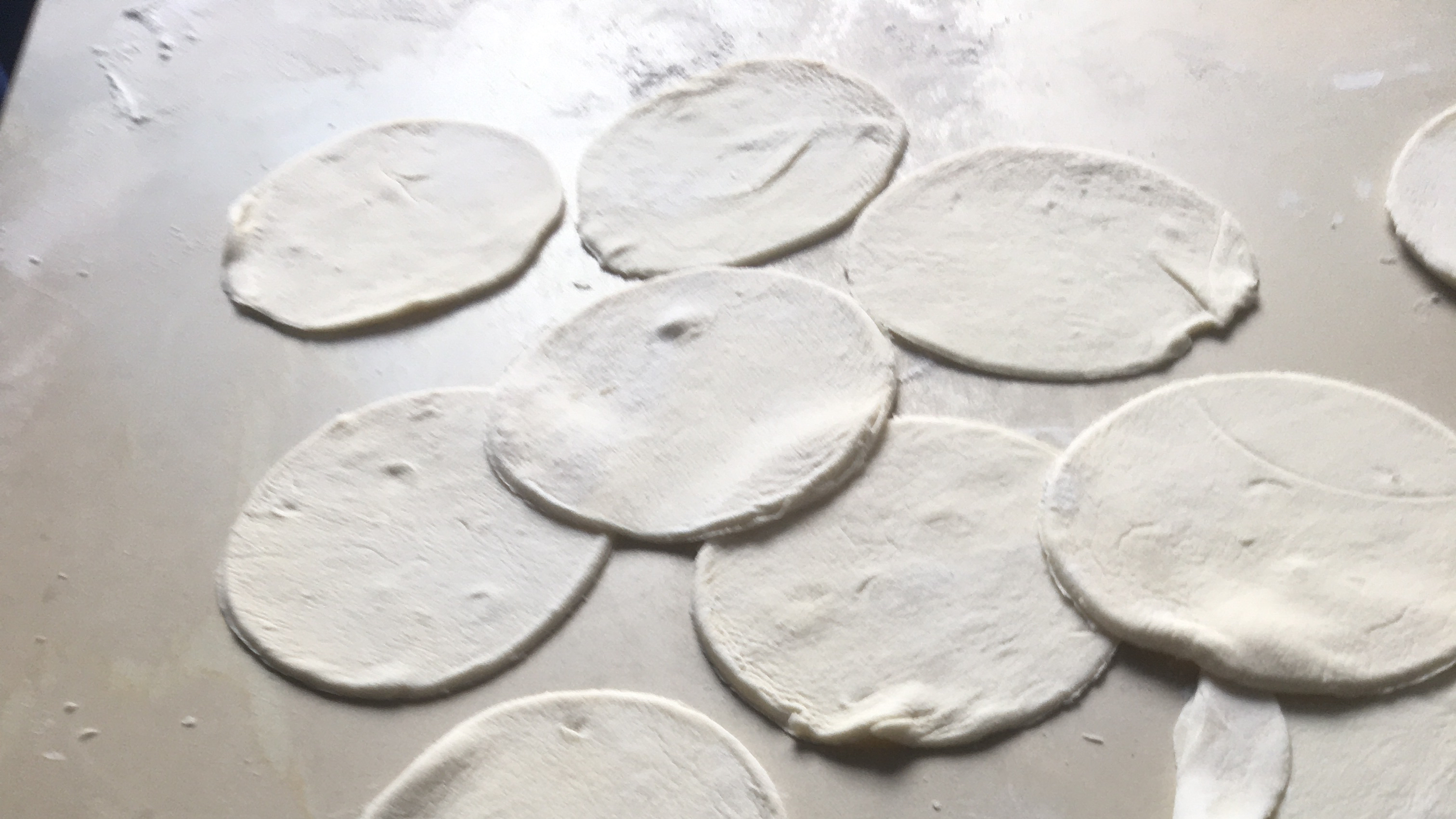 自己在家做的饺子皮包饺子吃