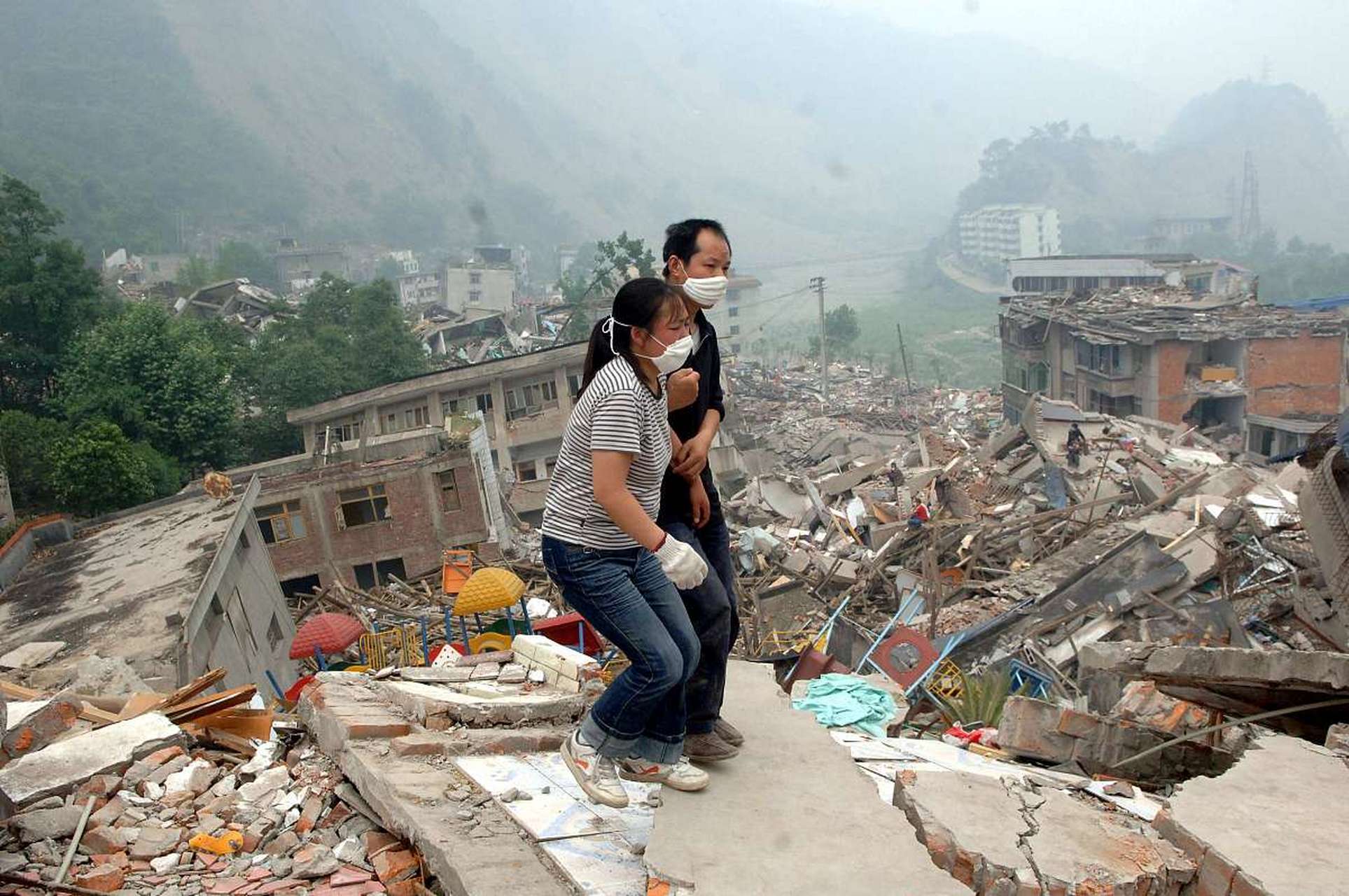 叠溪地震前照片图片