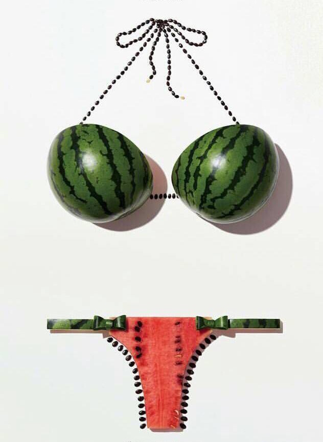日本设计师用水果设计的比基尼,不仅好看还很好吃