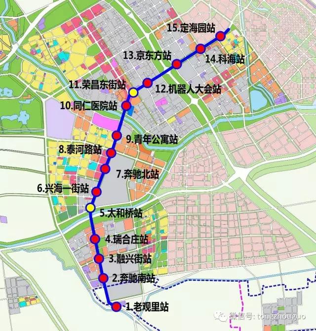 最新爆料 图解北京通州最新7条地铁走向