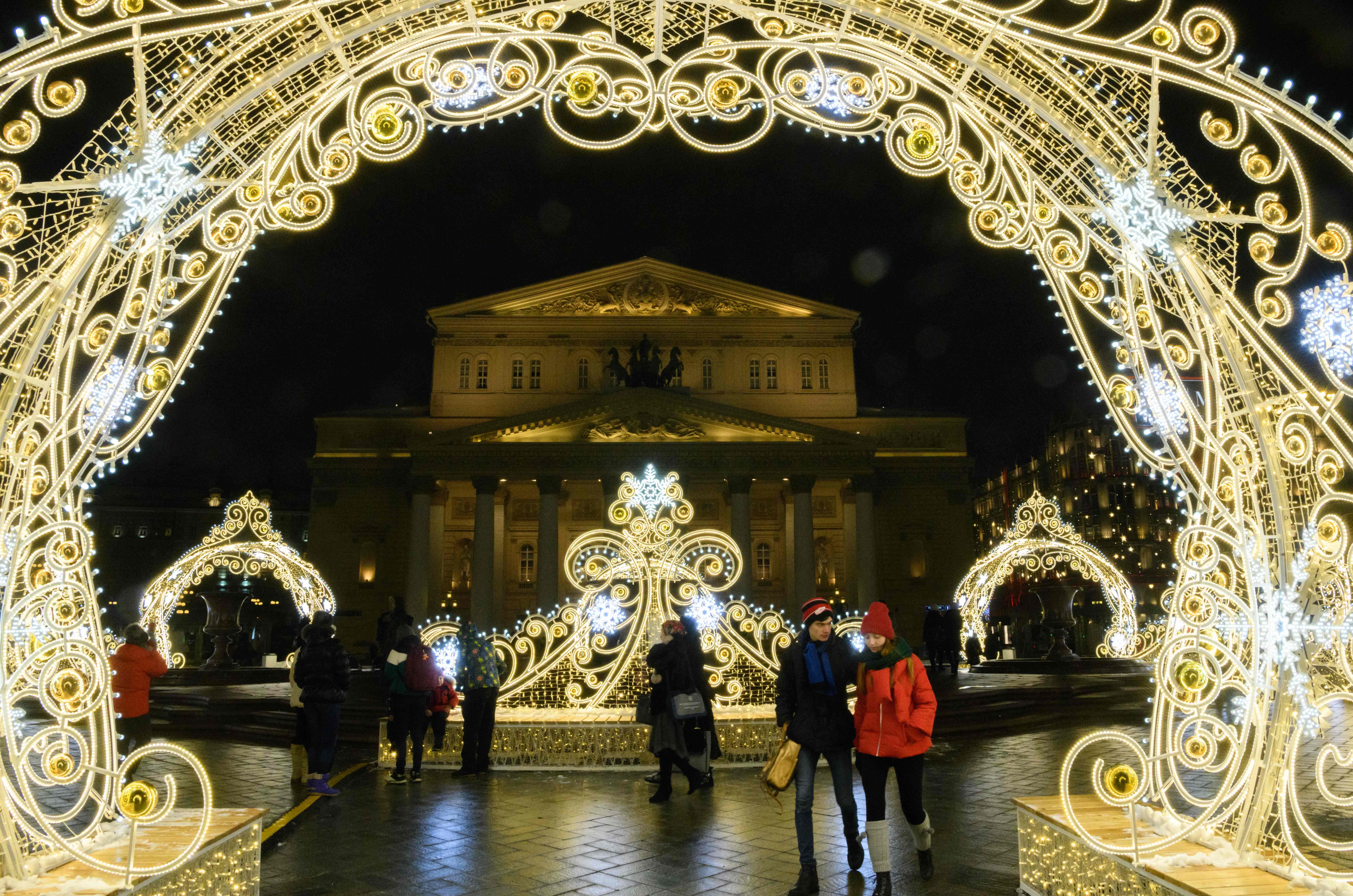 节日灯光装饰莫斯科