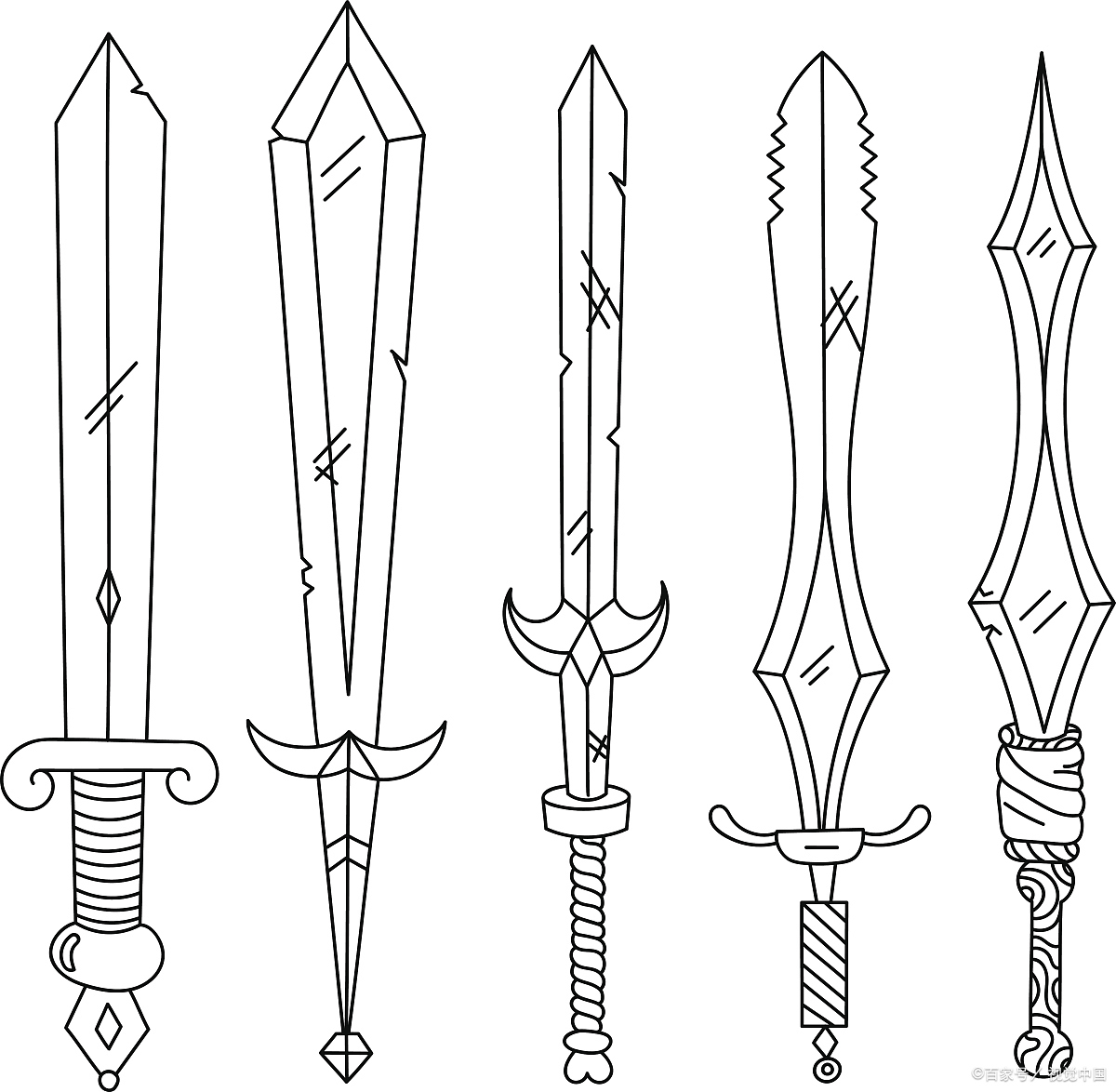 简单易学!宝剑怎么画简笔画?