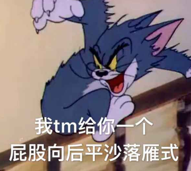 猫和老鼠之沙雕表情包:我给你一个屁股向后平沙落雁式