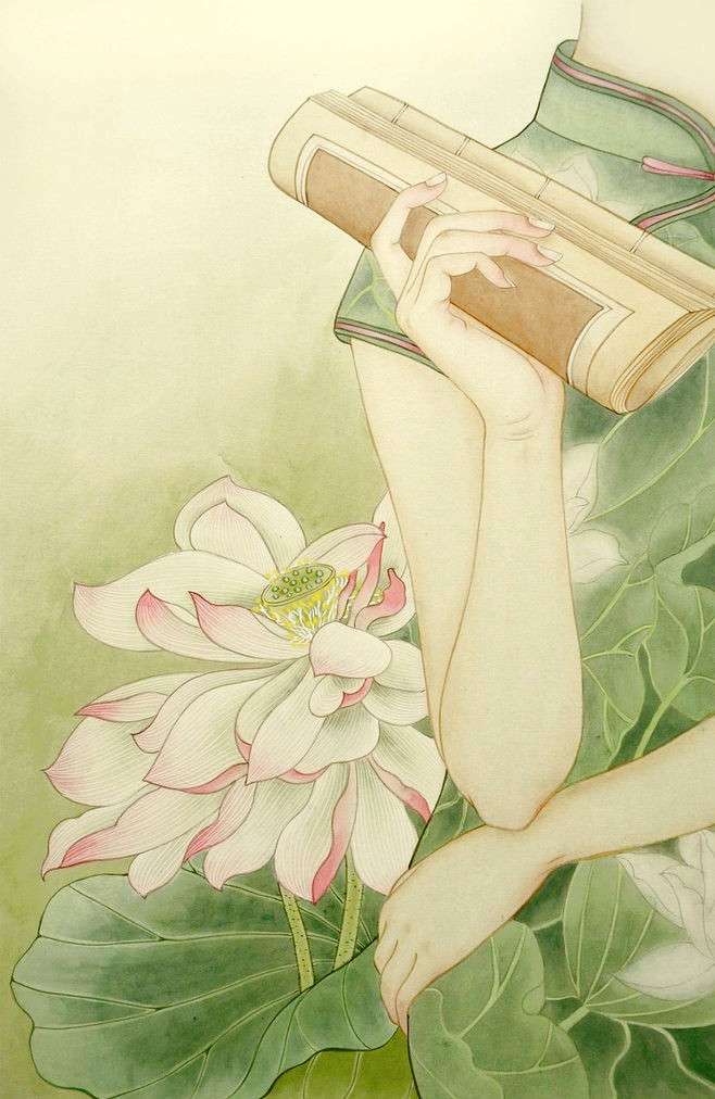古风手绘,超唯美的古风手部彩绘插画图集,纤纤玉手