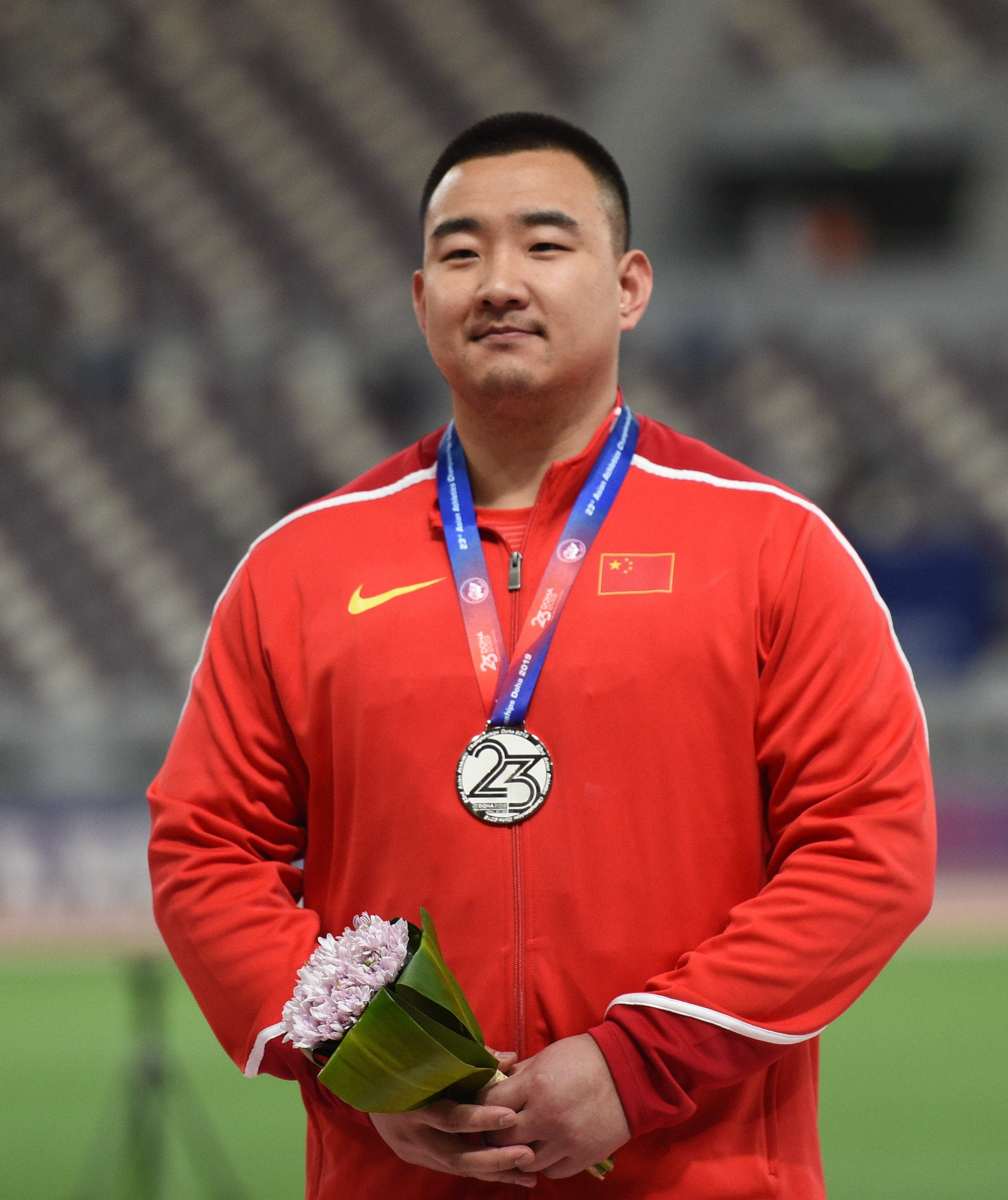 田径——多哈亚锦赛:吴佳祥获得男子铅球决赛银牌(2)