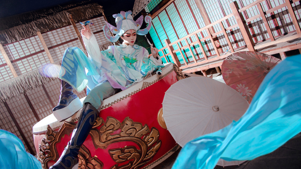 王者荣耀上官婉儿梁祝cos:梁山伯与祝英台,前世姻缘配拢来