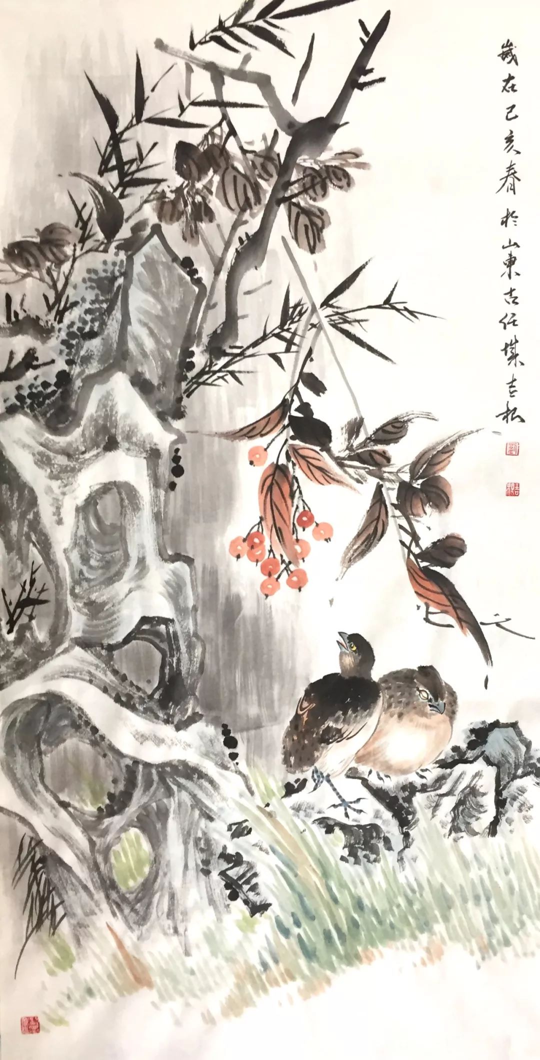 听鸟说甚 问花笑谁—刘吉根国画作品欣赏