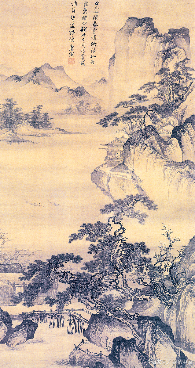 十大国画山水名画  1《富春山居图》  由元代画家黄公望创作,被誉为"