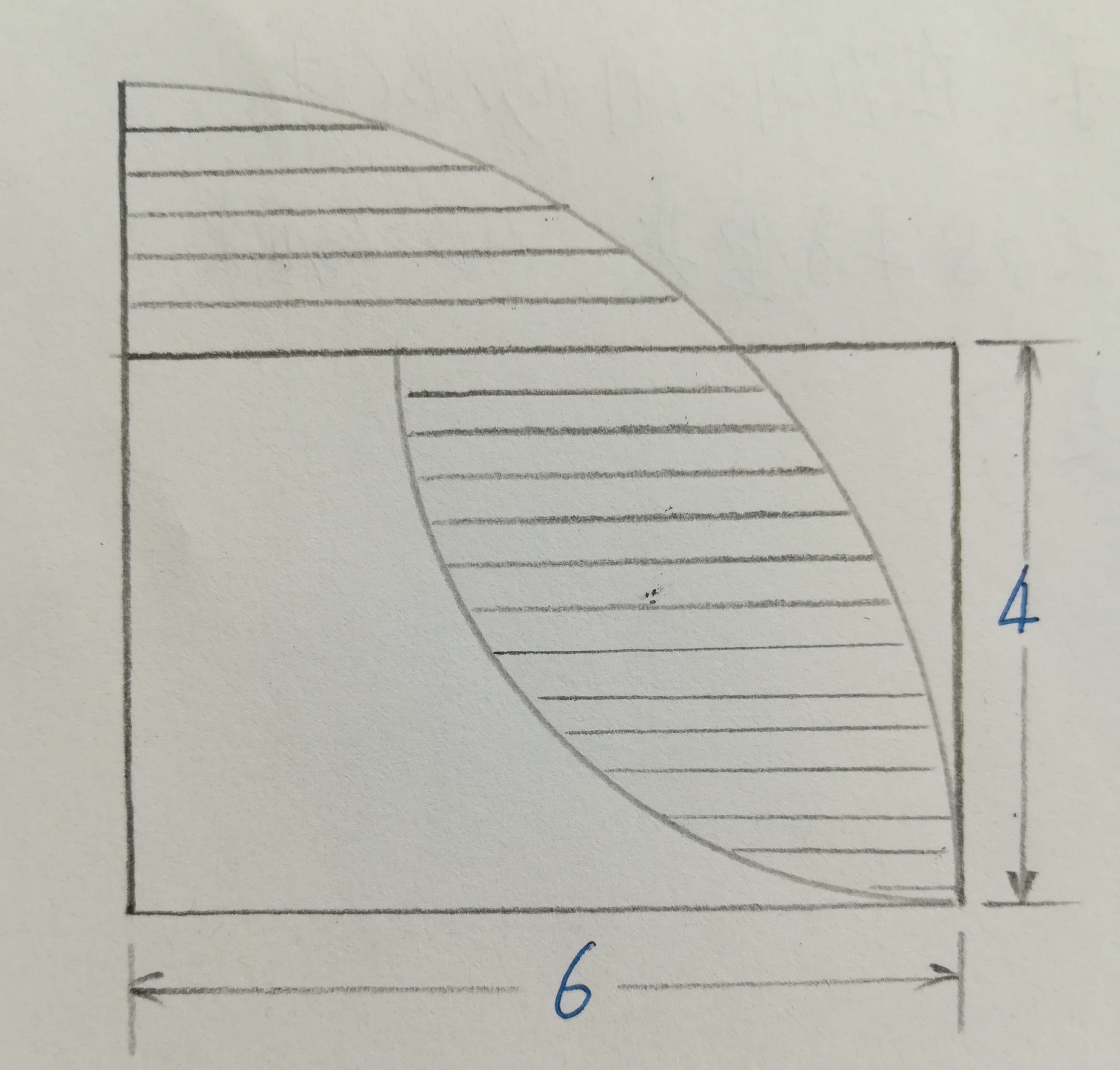 已知图形由长方形和两个扇形组成,求阴影部分的面积