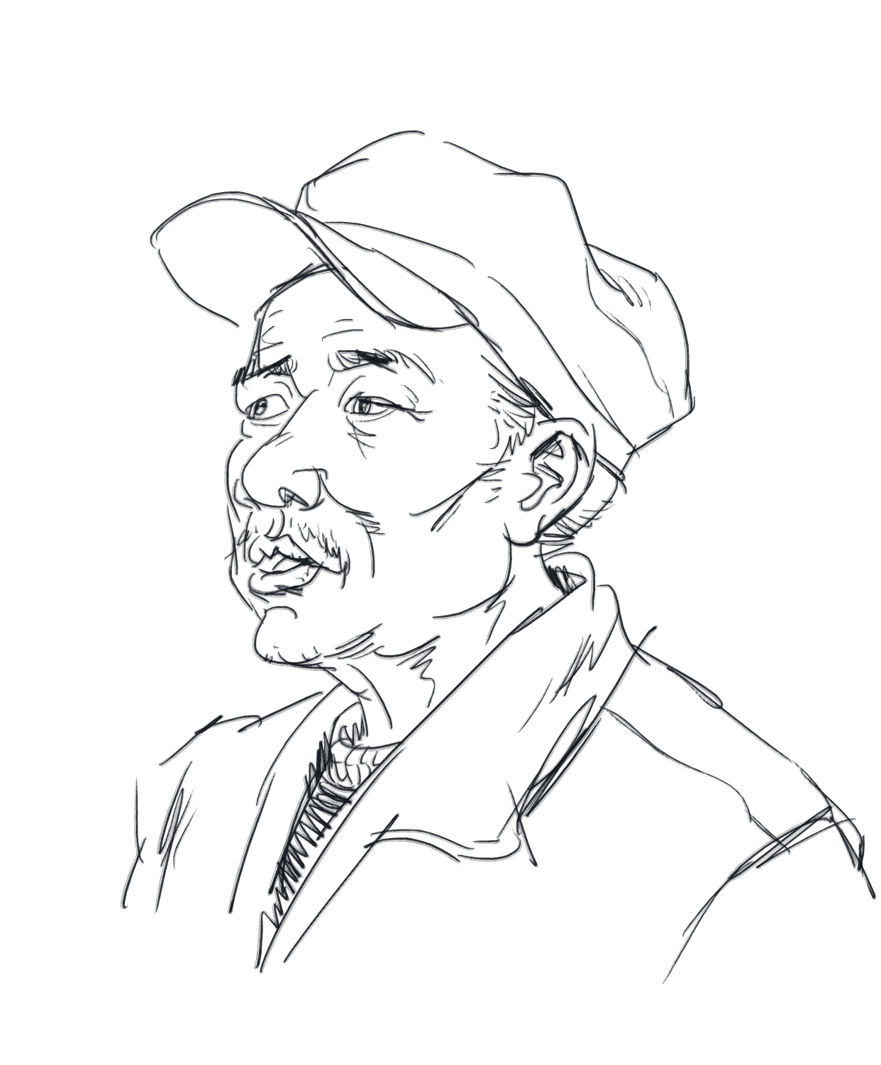 素描,速写,老人头像