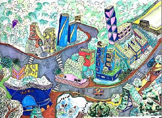 童心勾勒"大美公园城市 成博展出200余幅儿童画作