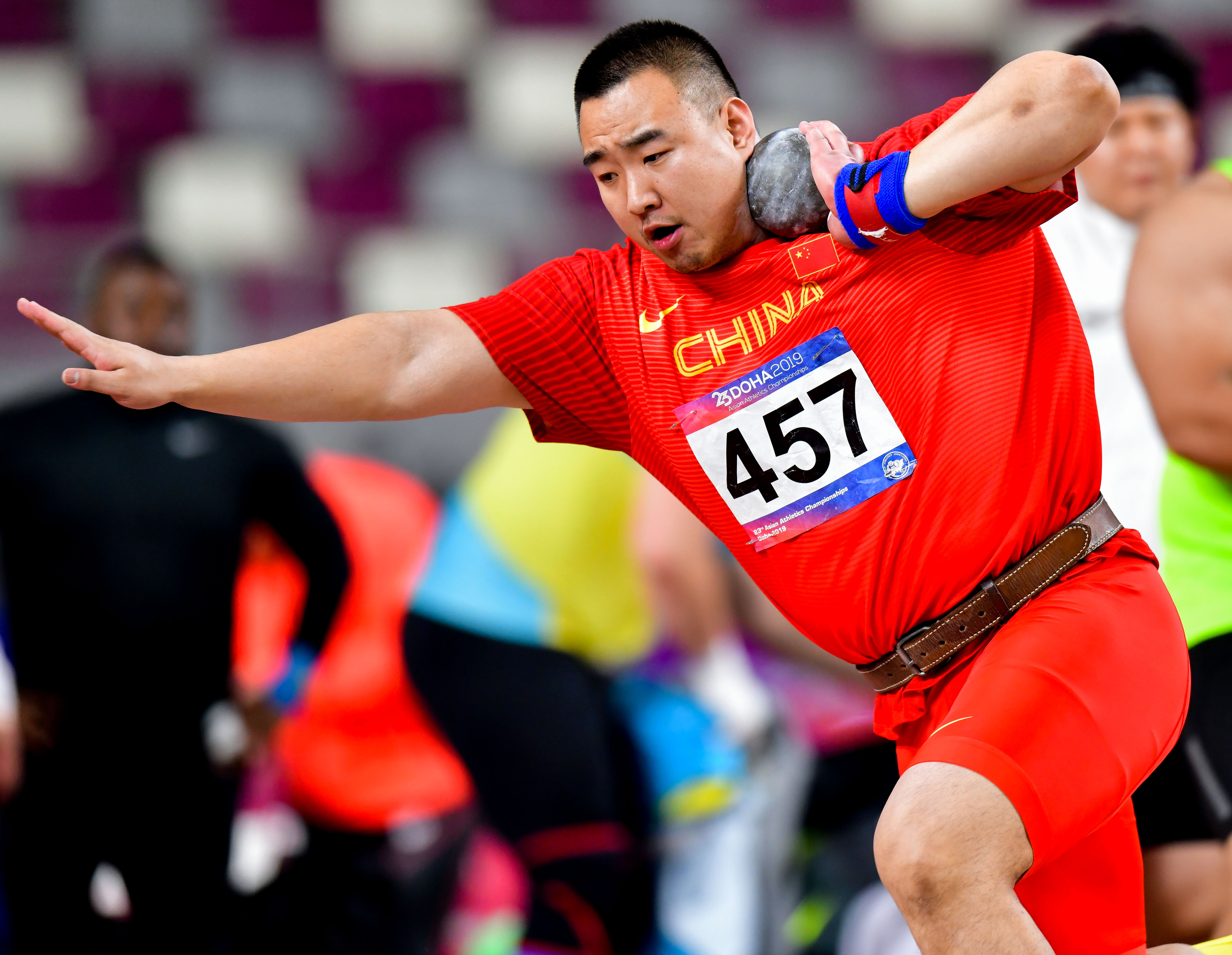 田径——多哈亚锦赛:吴佳祥获得男子铅球银牌(2)