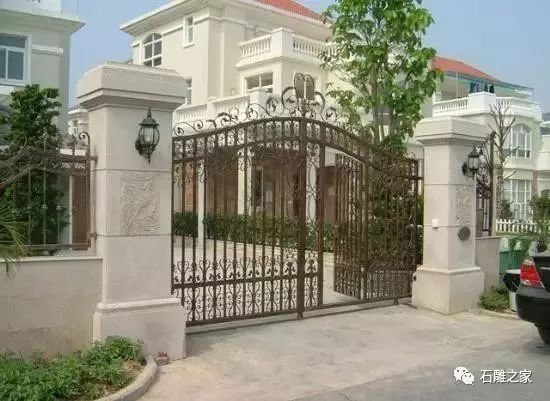 年末福利贴 l 别墅围墙大门石柱设计案例大全(56图)