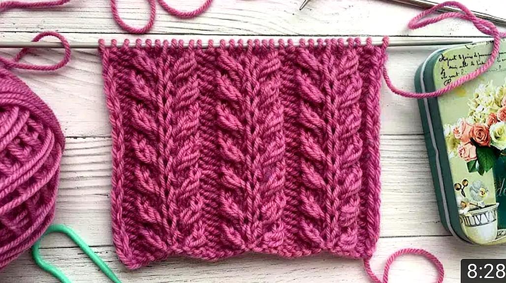 一款独特又美观的麦穗花棒针编织,会编织的你学会了吗