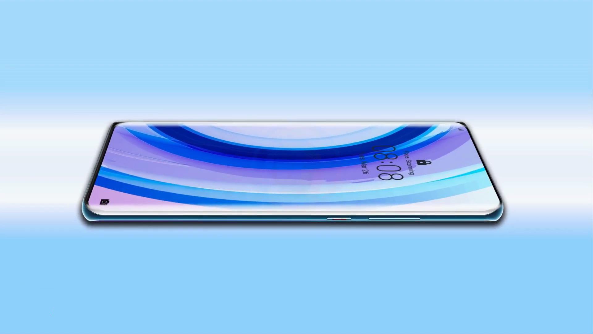 华为p40pro概念图:帅气的瀑布全屏,将iphone11pro比下去了