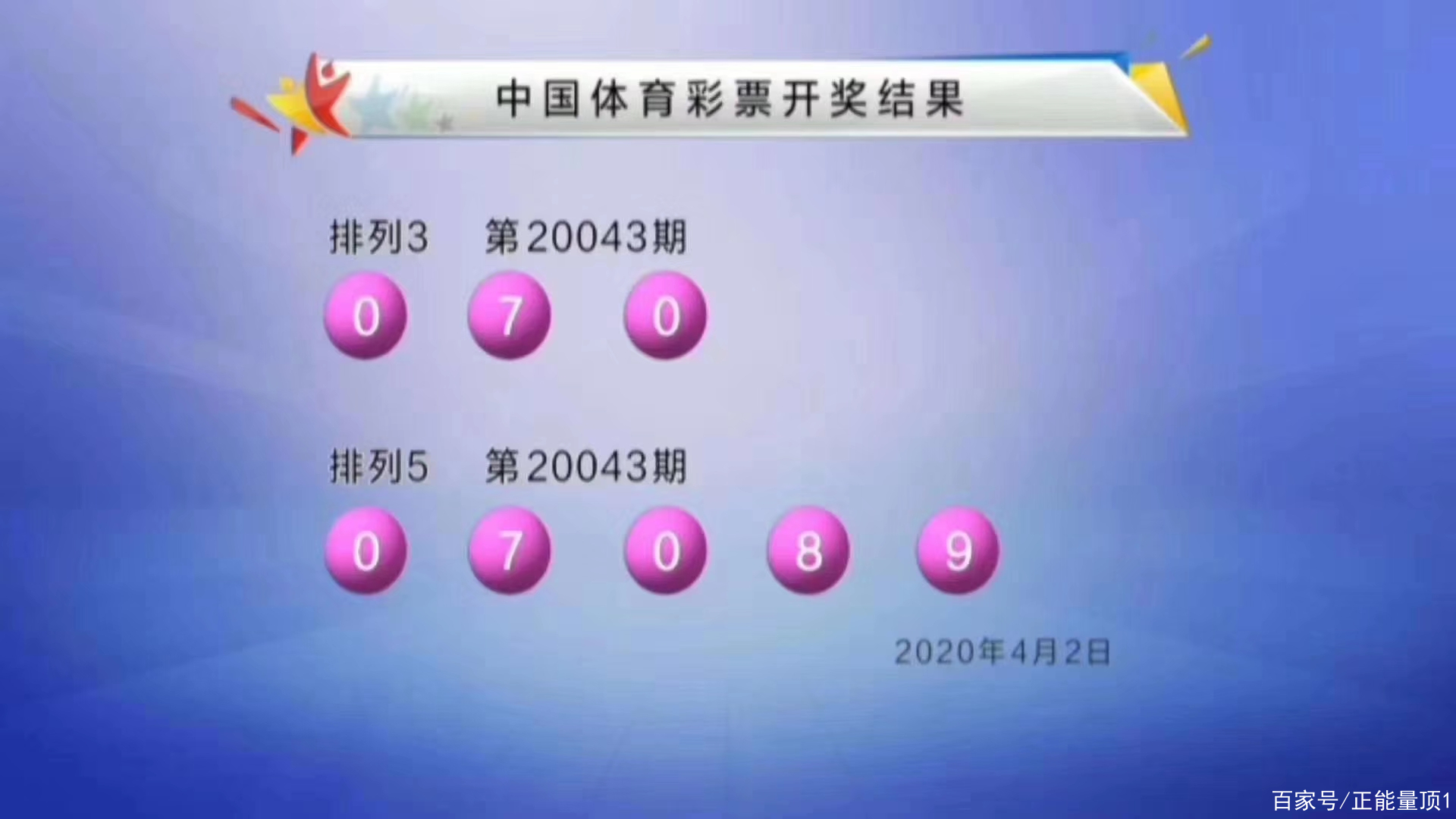 體育彩票排列三043期結果070 分析一下044期排列三