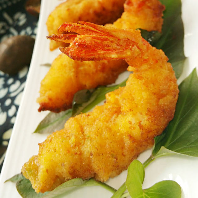 炸虾,营养丰富,酥松脆嫩口感,鲜美多汁,大人小孩都爱吃