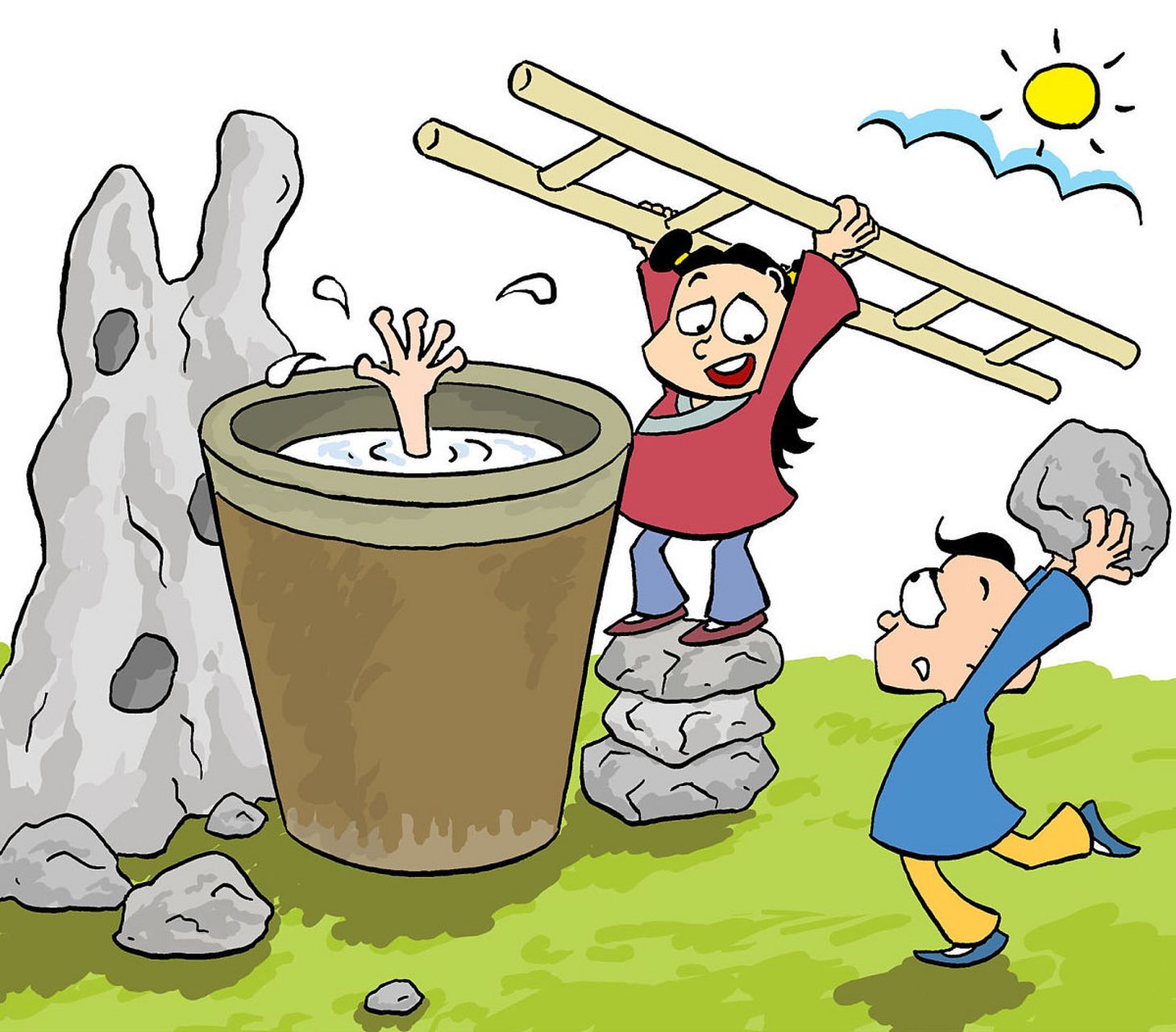 细思极恐为什么没有人告诉我司马光砸缸救的那个小孩是谁?