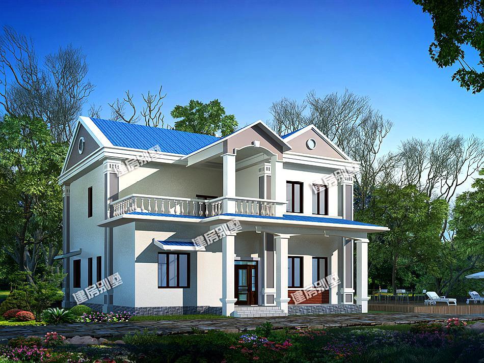 农村二层自建房,精致小别墅:12mx11m 转载自百家号作者:智美建房