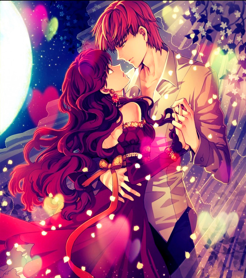 动漫图片分享:意境很美的情侣,祝天下有情人终成眷属!