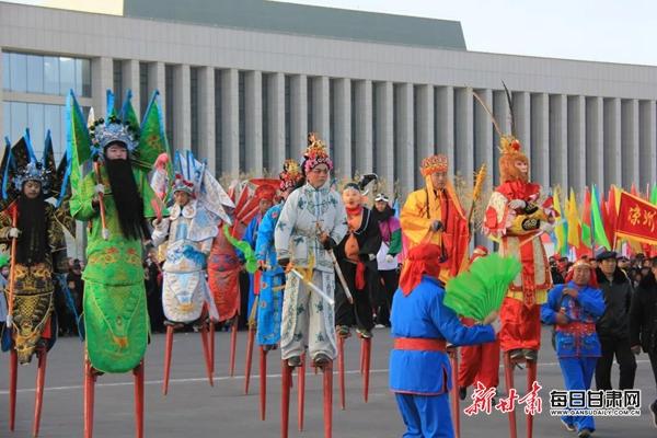 非遗过大年 社火闹凉州