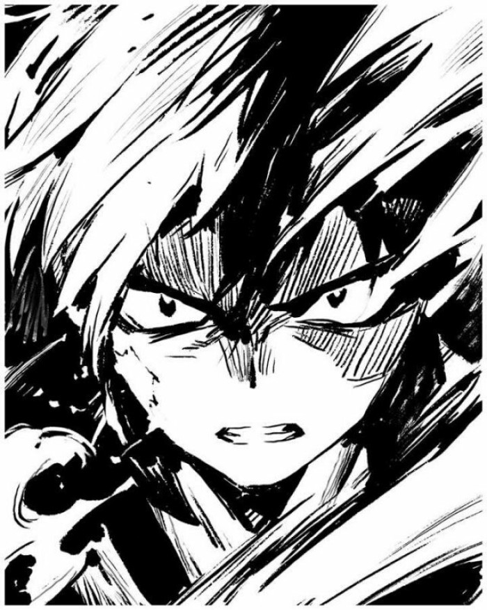 《我的英雄学院》超帅黑白画——带你体验不一样的小英雄 安德瓦