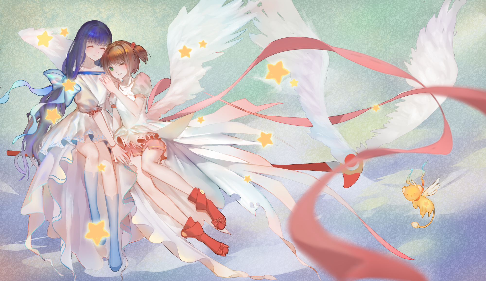 魔卡少女樱高清壁纸图片《木之本樱与大道寺知世》知樱组合来咯!