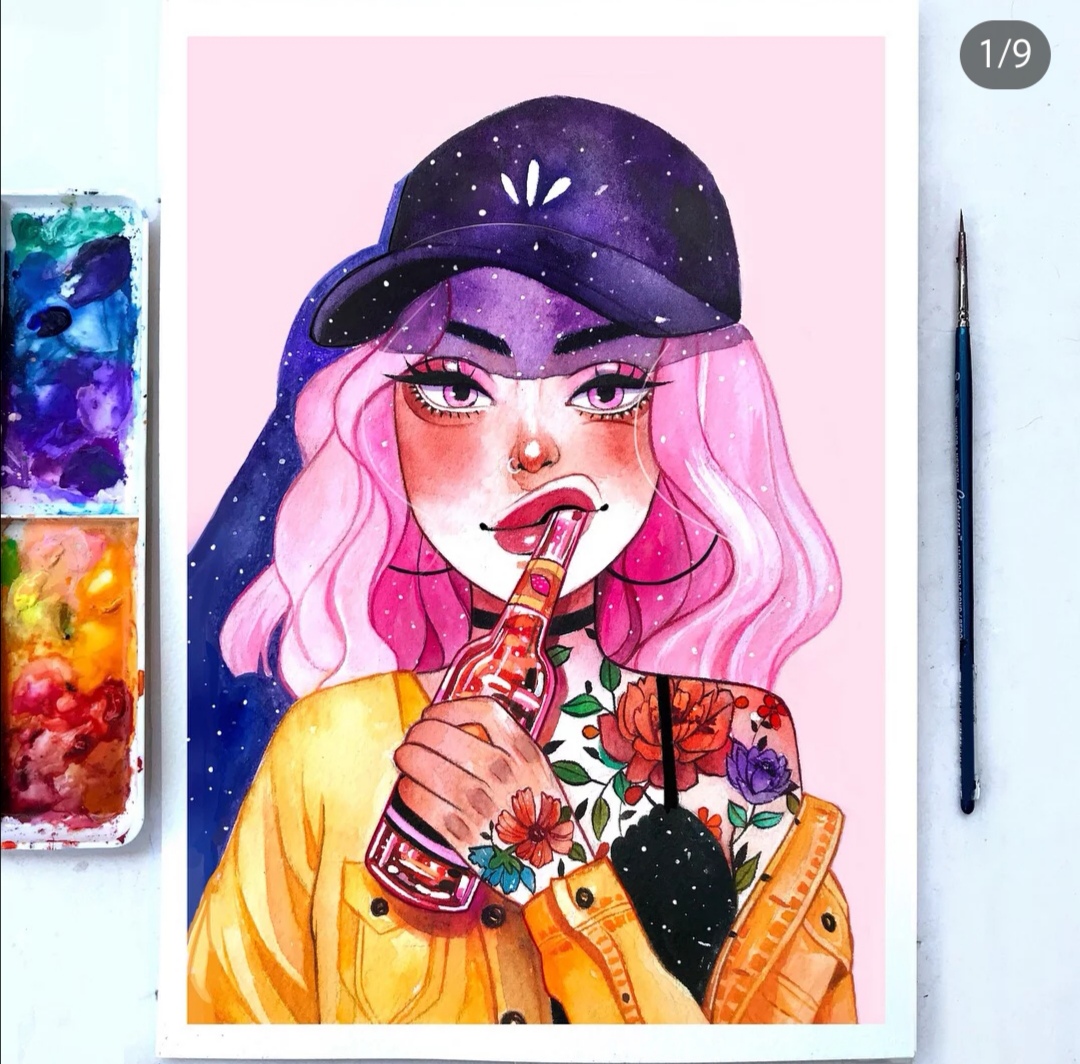 画风独特,色彩超级炫丽的卡通人物头像分享