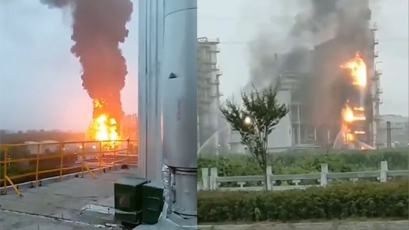 安徽滁州一化肥厂突发爆燃,目击者大喊:化肥厂爆炸了!