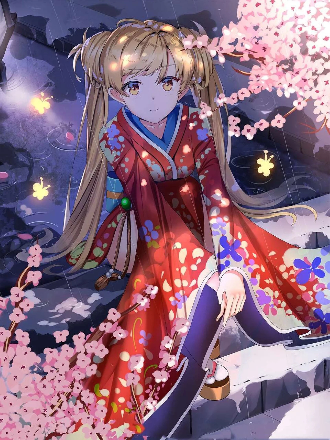 最美二次元:旧书卷,揽清光,画中人,笑如常,泛白了桃花香