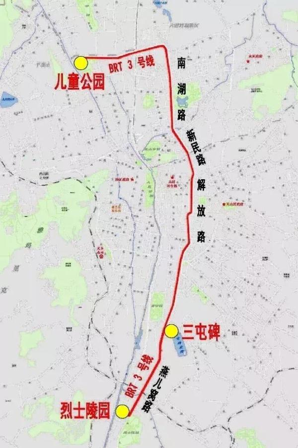 乌鲁木齐brt6号线路图图片