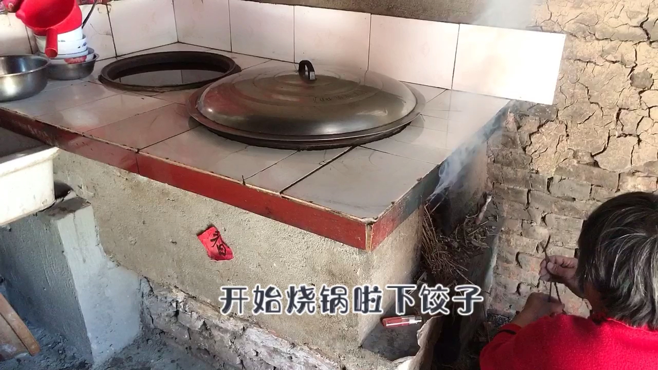 烧锅下饺子吃啦,香菜猪肉馅水饺太好吃啦,过瘾
