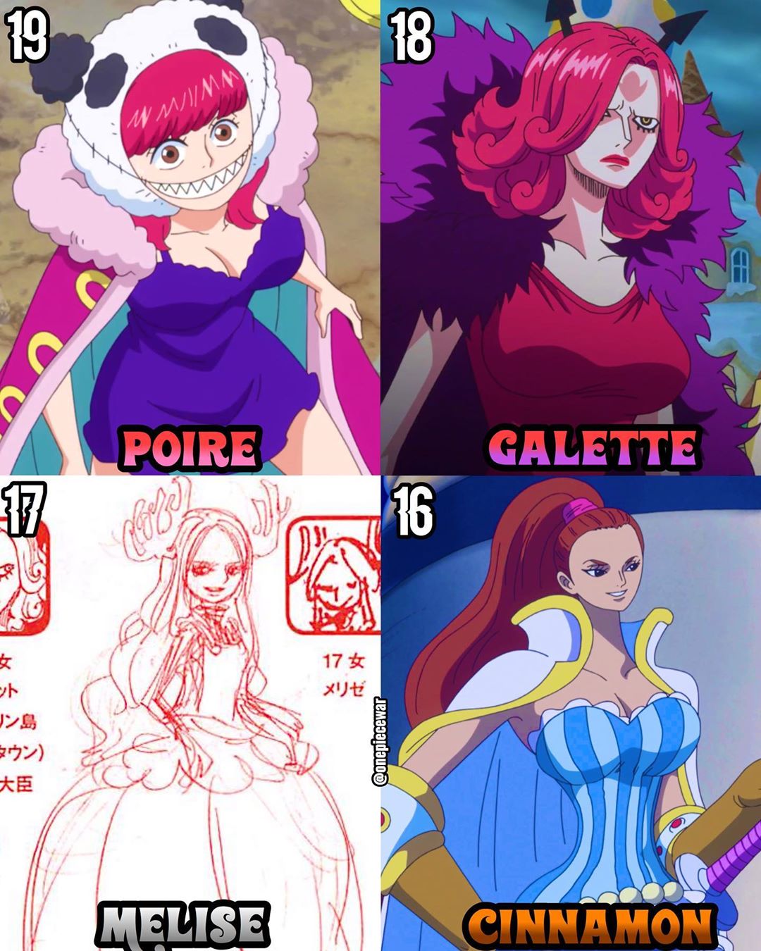 海贼王四皇大妈的女儿团,所有手下都是自己的儿女!