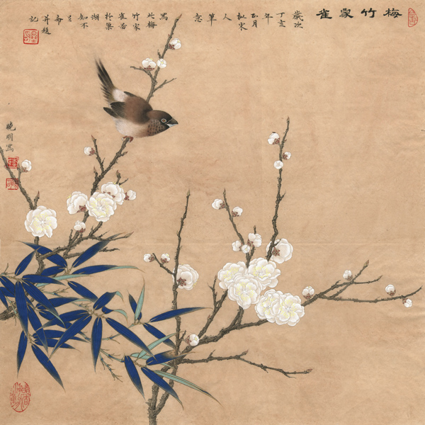 精致唯美,国色天香,李晓明工笔花鸟作品欣赏