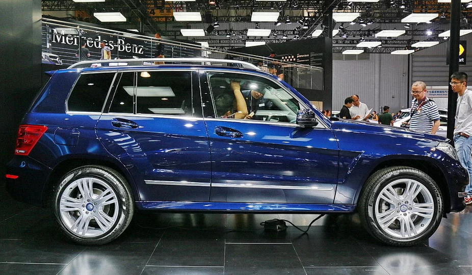 2014款 glk 200蓝色款奔驰高清大图,实拍鉴赏