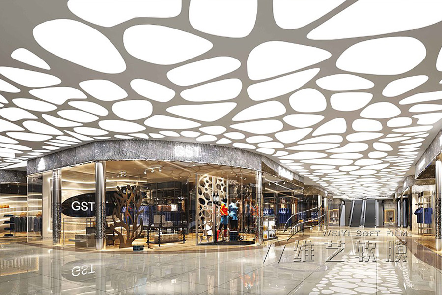 商场软膜天花吊顶照明应用