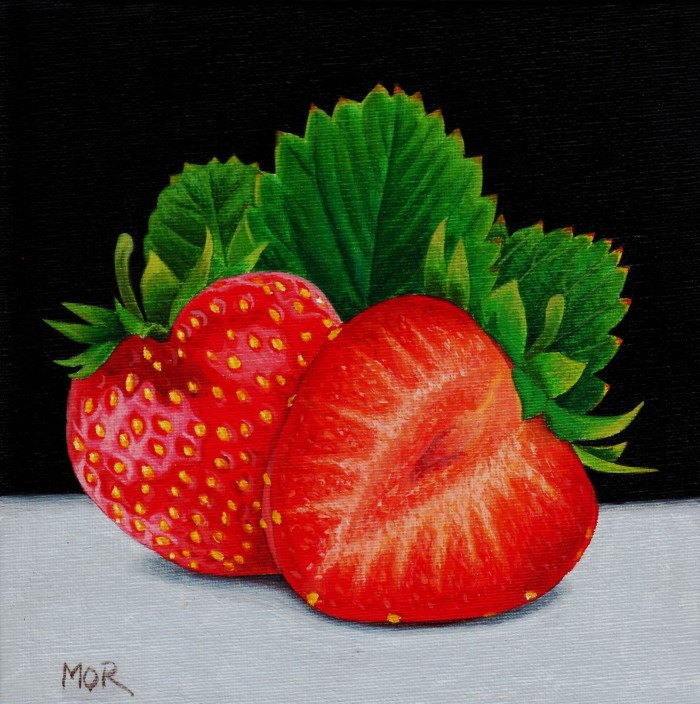 油画:德国写实艺术家dietrich moravec水果静物作品